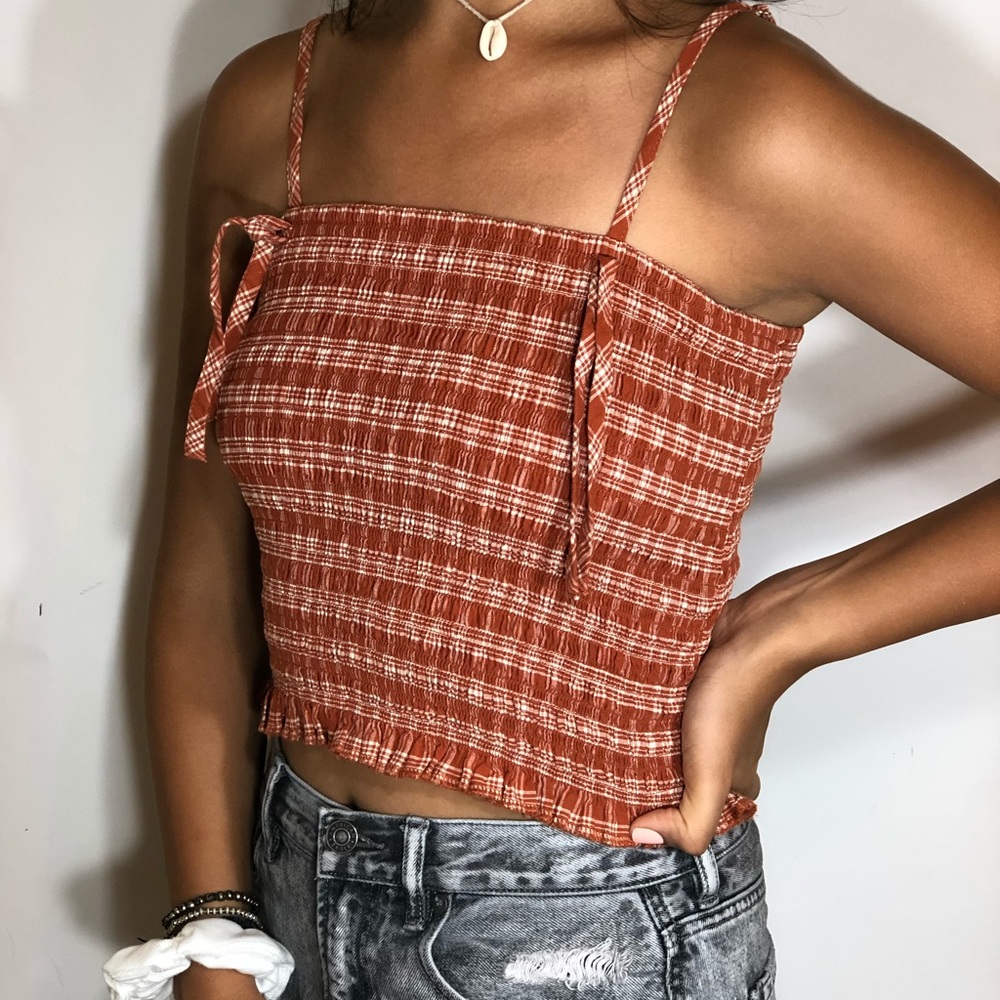 Forever 21 orange tube top with straps